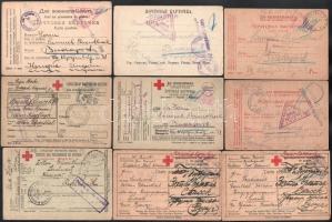 cca 1917-1927 Ehrenthal Zoltán hadifogoly levelezőlapjai, Oroszországból és Japánból származó emlékei (névjegykártyák, iratok, orvosi recept, stb.), közte "Lager Zeitung Troitzkossawsk Blatt No. 1." hadifogoly újság, érdekes, átnézendő anyag!