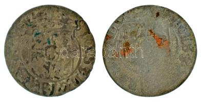 Lengyel-Litván Nemzetközösség 1623. 3p / Póltorak (1/24 Tallér) Ag "III. Zsigmond" Bydgoszcz (0,89g) + DN(dátum lekopott) 3p / Póltorak (1/24 Tallér) Ag "III. Zsigmond" Bydgoszcz (0,84g) T:VF,F, patina Polish-Lithuanian Commonwealth 1623. 3 Polker / Półtorak (1/24 Thaler) Ag "Sigismund III" Bydgoszcz (0,89g) + ND(date worn) 3 Polker / Półtorak (1/24 Thaler) Ag "Sigismund III" Bydgoszcz (0,84g) C:VF,F, patina Krause KM#41