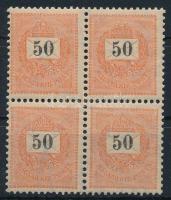 1899 50kr négyestömb, lemezösszefüggés / block of 4