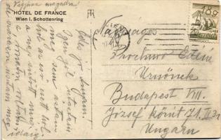 1921 Wien, Vienna, Bécs; Hotel de France, Schottenring Kino, Versicherungs-Gesellschaften Phönix. Sc...