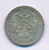 Jugoszlávia 1931. 10D Ag "I. Sándor" T:XF patina Yugoslavia 1931. 10 Dinara Ag "Alexander I" C:XF patina Krause KM#10