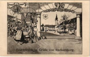 Bad Radkersburg (Steiermark), Feuchtfröhliche Grüße von Radkersburg. Kunstverlag P. Steiner