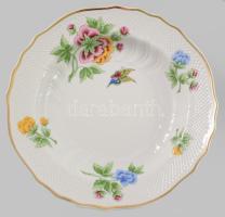 Hollóházi Hortenzia mintás 18 részes étkészlet. 6 darab tányér d: 19 cm, 6 darab mélytányér d: 23 cm...