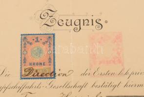 1874-1906 Herpich Ferenc hajógépész bizonyítványai, okmányai, összesen 6 db, közte a Cs. és Kir. Had...