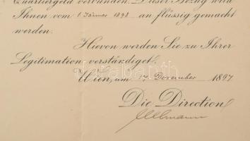 1874-1906 Herpich Ferenc hajógépész bizonyítványai, okmányai, összesen 6 db, közte a Cs. és Kir. Had...
