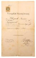1874-1906 Herpich Ferenc hajógépész bizonyítványai, okmányai, összesen 6 db, közte a Cs. és Kir. Had...