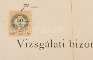 1874-1906 Herpich Ferenc hajógépész bizonyítványai, okmányai, összesen 6 db, közte a Cs. és Kir. Had...