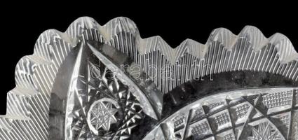 Kristály ibolyaváza. hibátlan, m: 13,5 cm