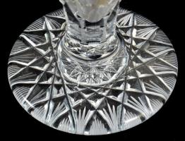 Kristály ibolyaváza. hibátlan, m: 13,5 cm