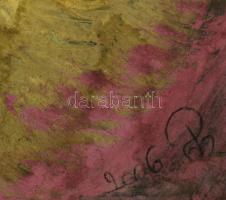 Olvashatatlan jelzéssel: Táncosok (női aktok). Vegyes technika, fa. Fakeretben. 29x31,5 cm