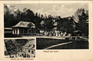 1911 Pfandl bei Bad Ischl, Gasthof des Herrn Unterberger. Verlag Franz Hofer Photograph / inn, restaurant terrace with waitresses