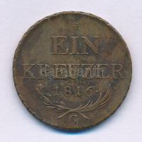 1816G 1kr Cu T:XF patina