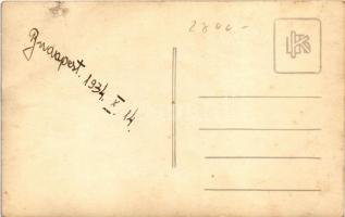 1934 Budapest, M. Kir. Folyamőrség matrózainak csoportképe / Mariners of the Hungarian River Guard. ...