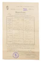 1912 Sopron, Ágfalva, házasságkötési szándék kihirdetése. 2K + 30f illetékbélyeggel