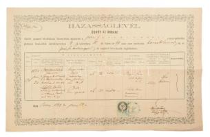 1912 Sopron, Ágfalva, házasságkötési szándék kihirdetése. 2K + 30f illetékbélyeggel