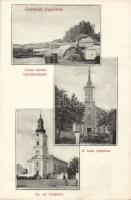 Uszód hajóállomással és templomokkal