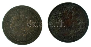 Ausztria 1851A 1kr Cu + 1851B 1kr Cu T:F, patina
Austria 1851A 1 Kreuzer Cu + 1851B 1 Kreuzer Cu C:...