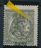 Kolozsvár 1919 Zita 40f a felülnyomatban lemezhibával / with plate variety Signed: Bodor