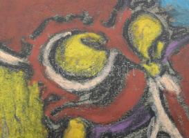 Olvashatatlan jelzéssel: Kompozíció. Pasztell, papír, üvegezett fakeretben, 37x28,5 cm