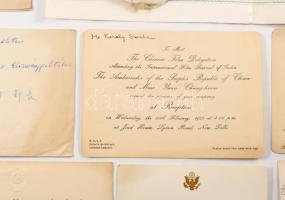 1950-1980 Szarka Károly (1923?2005) diplomata, nagykövet, külügyminiszter-helyettes részre szóló, ha...