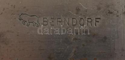 Berndorf 12 személyes, 87 részes régi alpakka evőeszköz készlet, kissé sérült fa tartódobozában 35x4...