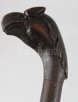 Madárfej díszítéssel faragott fa pásztorbot, h: 158 cm /// KIZÁRÓLAG SZEMÉLYES ÁTVÉTEL, NEM POSTÁZZU...