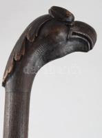 Madárfej díszítéssel faragott fa pásztorbot, h: 158 cm /// KIZÁRÓLAG SZEMÉLYES ÁTVÉTEL, NEM POSTÁZZU...