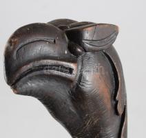 Madárfej díszítéssel faragott fa pásztorbot, h: 158 cm /// KIZÁRÓLAG SZEMÉLYES ÁTVÉTEL, NEM POSTÁZZU...