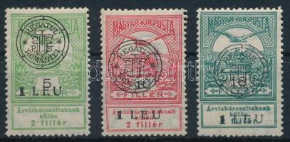 Kolozsvár 1919 Árvíz 5f, 10f + 16f Signed: Bodor