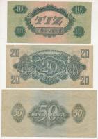 1944. 10P + 20P + 50P "A Vöröshadsereg Parancsnoksága" T:AU-F