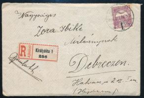 1916 Turul 35f ajánlott levélen "KIRÁLYHIDA" - Debrecen
