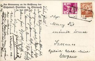 Stainach, Stainach-Pürgg (Steiermark); Zur Erinnerung an die Eröffnung des Schubert-Pavillon in Stai...