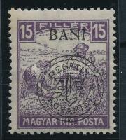 Kolozsvár 1919 Fehérszámú Arató 15f (törések / folds) Signed: Bodor