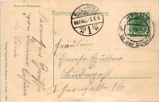 1907 Krems an der Donau, Obere Landstrasse. Verlag Leopold Siller / street view, shops of Fritsch an...