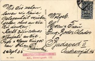 Wien, Vienna, Bécs; Fröhliche Grüße aus Sievering / Art Nouveau greetings with vineyards, grapes and...