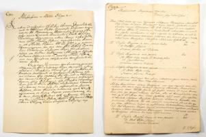 1797-1815 Felvidékről származó dokumentumgyűjtemény, kb. 59 db, közte Nagyszombat, Ürmény, Érsekújvá...