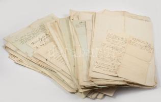 1797-1815 Felvidékről származó dokumentumgyűjtemény, kb. 59 db, közte Nagyszombat, Ürmény, Érsekújvá...