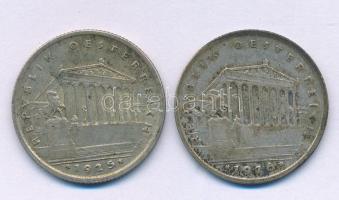 Ausztria 1925. 1Sch Ag + 1926. 1Sch Ag T:XF,VF patina Austria 1925. 1 Schilling Ag + 1926. 1Schilling Ag C:XF,VF patina Krause KM#63