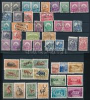 1926-1953 Pengő-fillér bélyegek, elfogazások, összefüggések + 3 db 1953-as sor