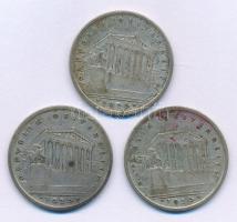 Ausztria 1925. 1Sch Ag (3x) T:XF,VF patina, folt Austria 1925. 1 Schilling Ag (3x) C:XF,VF patina spotted Krause KM#2840