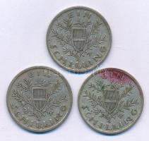 Ausztria 1925. 1Sch Ag (3x) T:XF,VF patina, folt
Austria 1925. 1 Schilling Ag (3x) C:XF,VF patina s...