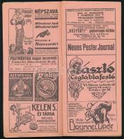 cca 1920 Omnia mozgókép palota műsora, Bp.,Thalia-ny., rengeteg korabeli reklámmal is, színes, litog...