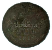 Ausztria 1816A 1/4kr Cu T:VF patina Austria 1816A 1/4 Kreuzer Cu C:VF patina