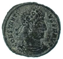 Római Birodalom 347-348 / II. Constantius / Siscia / AE follis bronz (0.99g) T:VF Roman Empire 347-348 / Constantius II / Siscia / AE follis bronze "CONSTANTIVS PF AVG / V[I]C[T]ORIAE DD AVGG Q NN - delta SIS" two Victories facing each other holding wreaths. (0.99g) C:VF RIC VIII 182