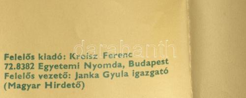 Gönczi-Gebhardt Tibor (1902-1994): Kellemes karácsonyi ünnepeket kíván a Közért, 1972. Reklámplakát,...