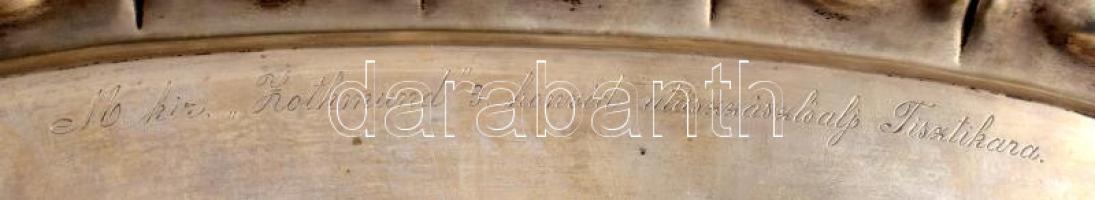 cca 1930-1940 M. kir. ,,Zothmund" 3. honvéd utászzászlóalj Tisztikara gravírozott felirattal el...