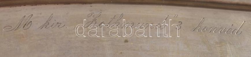 cca 1930-1940 M. kir. ,,Zothmund" 3. honvéd utászzászlóalj Tisztikara gravírozott felirattal el...