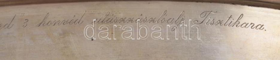 cca 1930-1940 M. kir. ,,Zothmund" 3. honvéd utászzászlóalj Tisztikara gravírozott felirattal el...