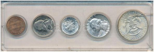 Amerikai Egyesült Államok 1964. 1c-1/2$ (5xklf) forgalmi sor lezárt plasztiktokban T:UNC,XF
USA 196...