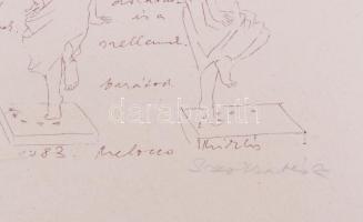 Melocco Miklós (1935-): Szokratész. Szitanyomat, papír, jelzett, üvegezett fakeretben, 29x46,5 cm